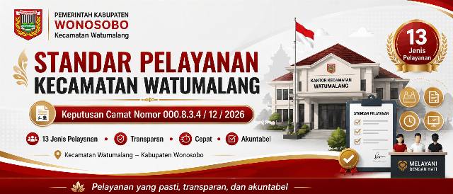 Keputusan Camat Watumalang Nomor 000.8.3.4/12/2026  terkait Standar Pelayanan di Kecamatan Watumalang